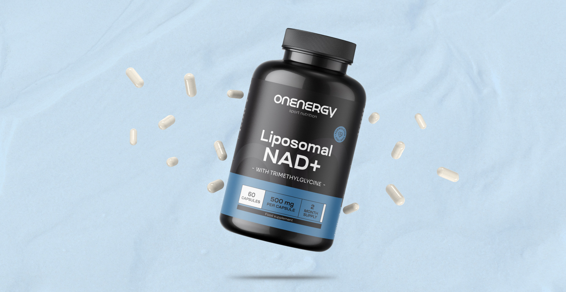Liposomales NAD+ 500 mg – mit Trimethylglycin