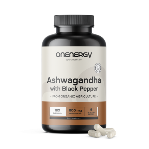 Ashwagandha mit schwarzem Pfeffer, 180 Kapseln