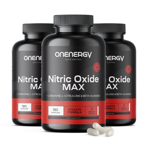 3x Nitric Oxide Max - Komplex mit Arginin, Citrullin und Beta-Alanin, zusammen 540 Kapseln