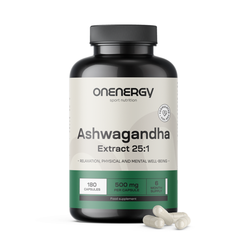 Ashwagandha 500 mg – Extrakt 25:1, 180 Kapseln