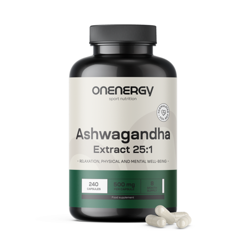 Ashwagandha 500 mg – Extrakt 25:1, 240 Kapseln