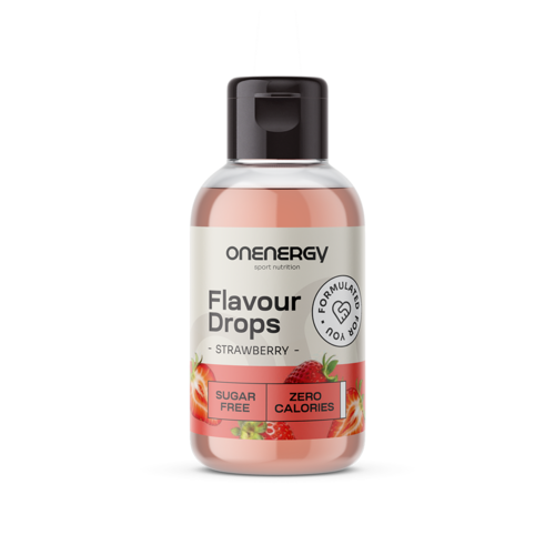 Flavour Drops Tropfen mit Süßungsmittel – Erdbeere, 50 ml